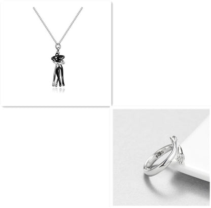 Love Hug Necklace Unisex Couple Jewelry