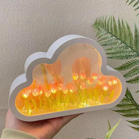 DIY Cloud Tulip Mirror Light