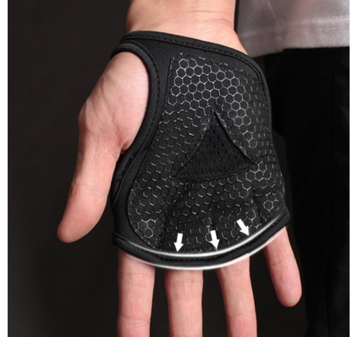Breathable Black Gym Training Gloves