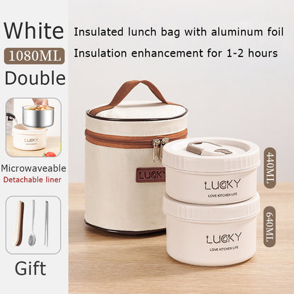 Travel Tote – Multi-Layer Portable Food Container Set for Work Meal Management, with Bag.