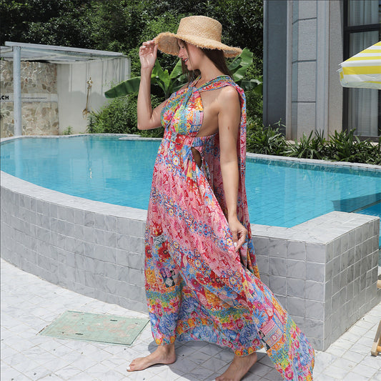 Women's Floral Flowing Hem Dress
