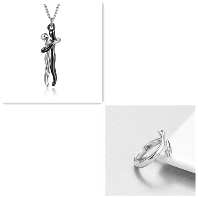 Love Hug Necklace Unisex Couple Jewelry