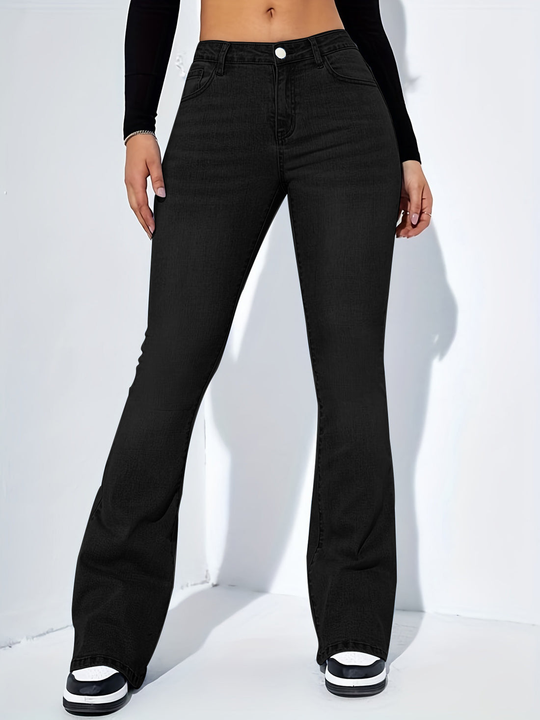 Slim-fit Flared High Waist Jeans