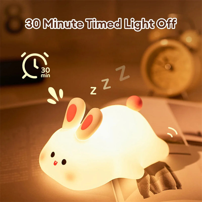 Cartoon Rabbit Silicone Night Light