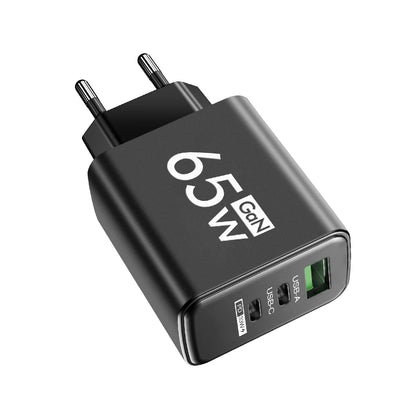 65W USB-C Fast Charging Charger PD Quick Charge 3.0 Wall Adapter for iPhone 15 Xiaomi POCO Samsung Oneplus - Phone Charging