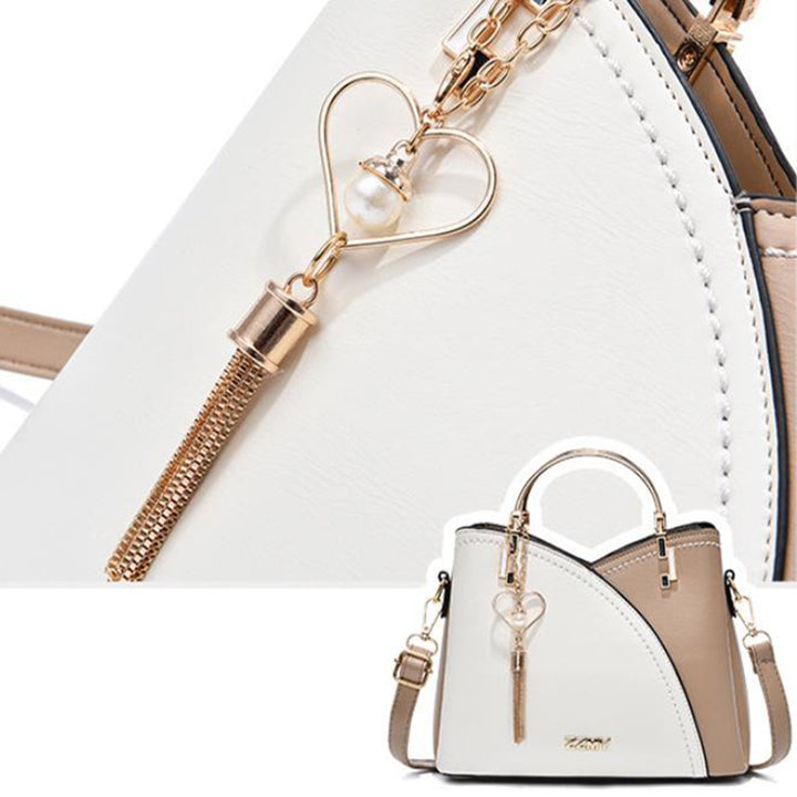Color Block Tassel Love Bag