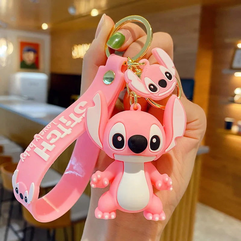 Disney Stitch Keychain - Cute Lilo & Stitch Keyrings, Durable Anime Keychains for Women Men Kids, Multi-Color Gift