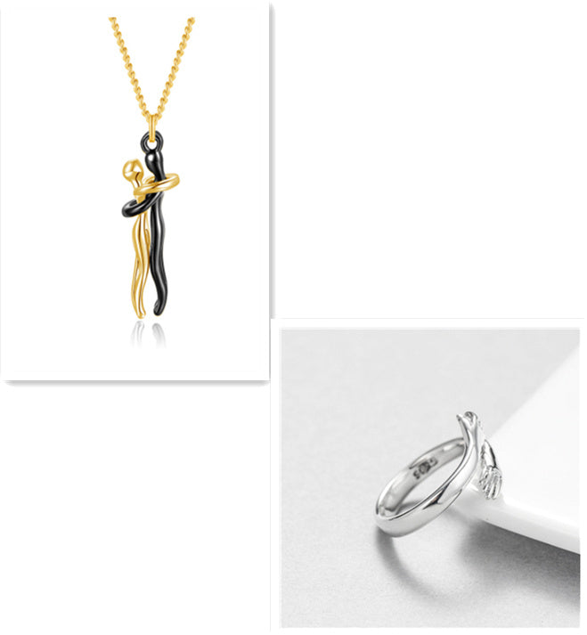 Love Hug Necklace Unisex Couple Jewelry