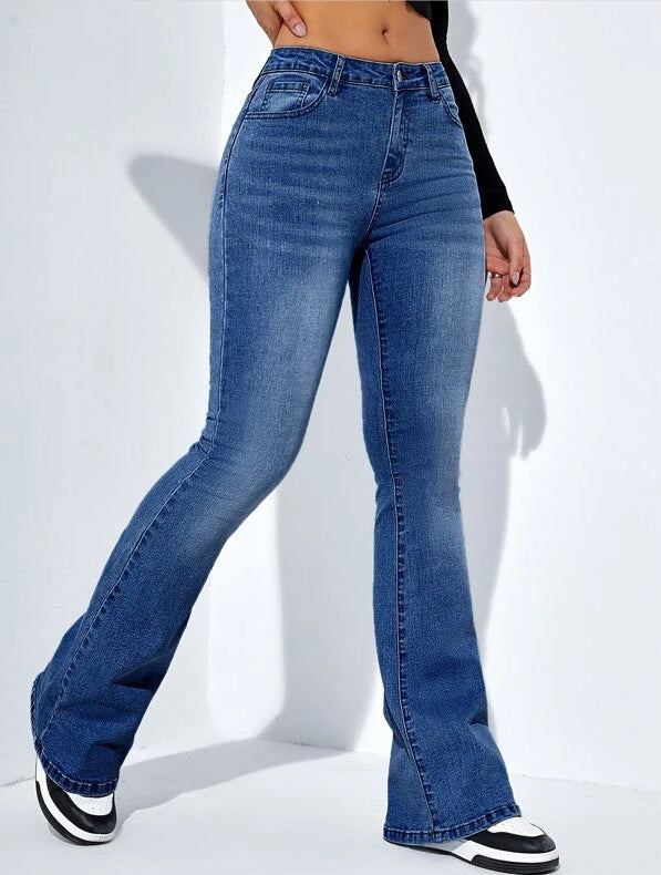 Slim-fit Flared High Waist Jeans