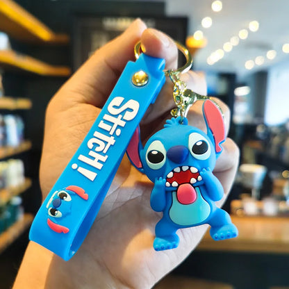 Disney Stitch Keychain - Cute Lilo & Stitch Keyrings, Durable Anime Keychains for Women Men Kids, Multi-Color Gift