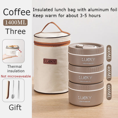Travel Tote – Multi-Layer Portable Food Container Set for Work Meal Management, with Bag.