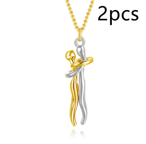 Love Hug Necklace Unisex Couple Jewelry