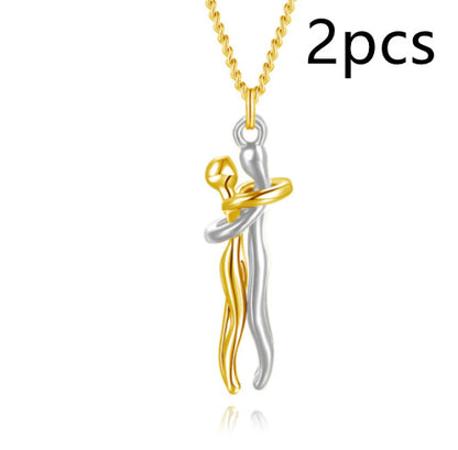 Love Hug Necklace Unisex Couple Jewelry