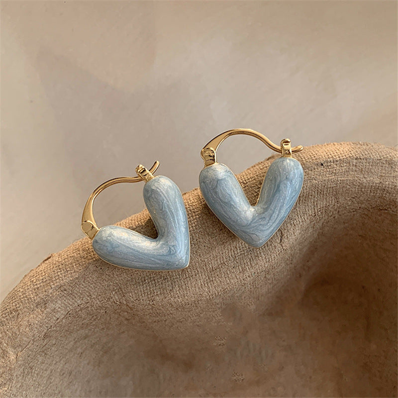 Fashion Jewelry Heart Pendant Drop Earrings