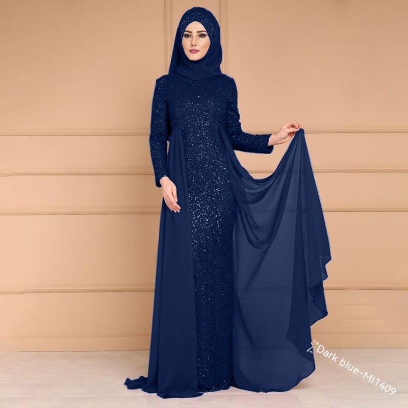 Elegant Sequined Retro Fish Tail Dress