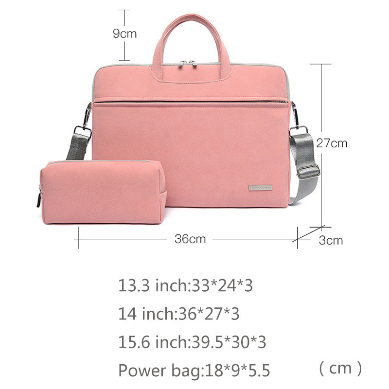 PU Leather Laptop Briefcase Shoulder Bag