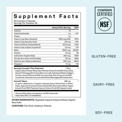 Nutrafol Women’s Balance Hair Growth Supplement – 120 Capsules | Ages 45+ | 1-Month Supply
