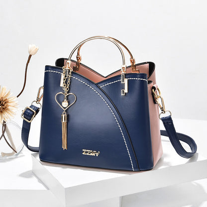 Color Block Tassel Love Bag