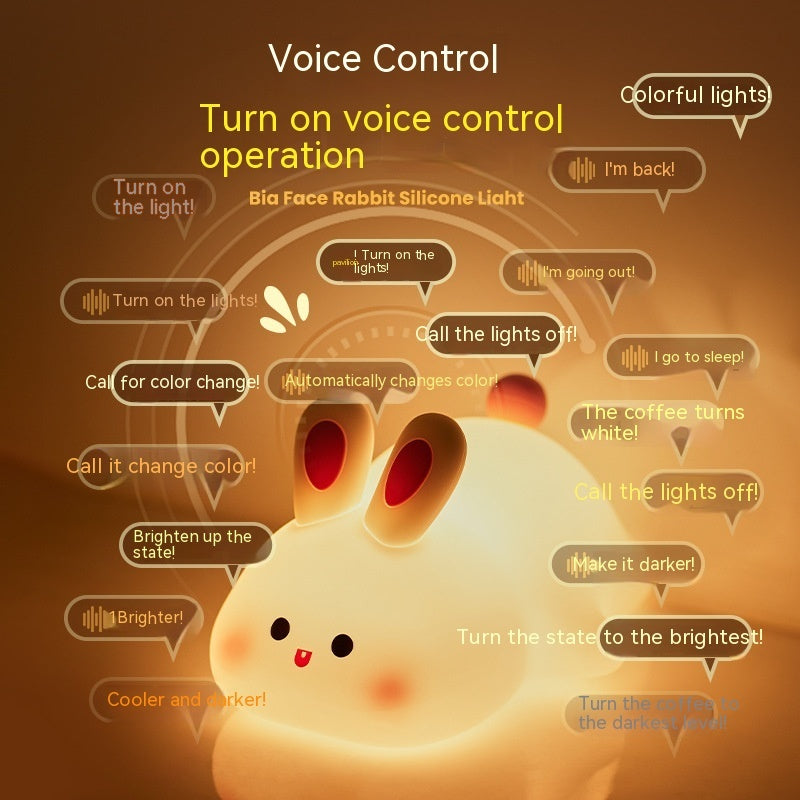 Cartoon Rabbit Silicone Night Light