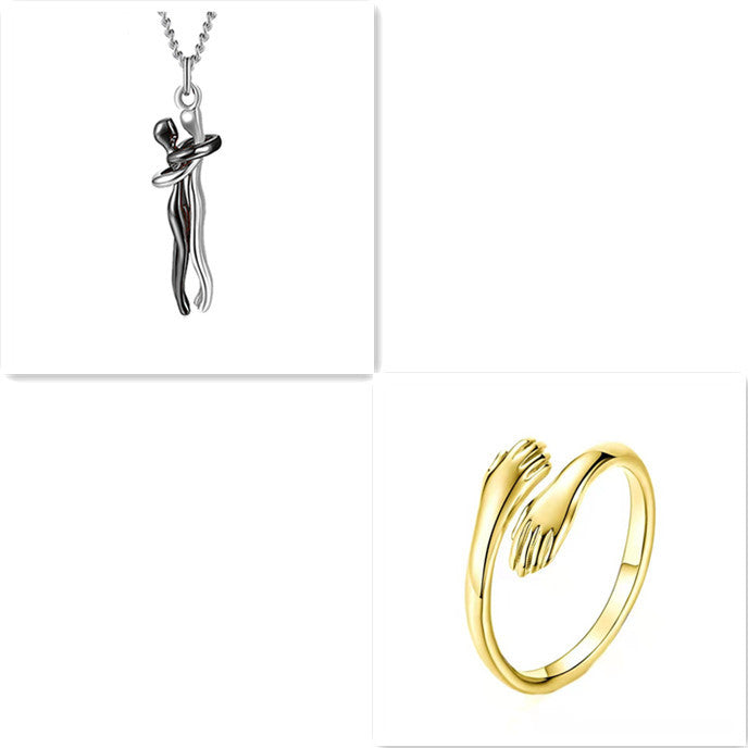 Love Hug Necklace Unisex Couple Jewelry