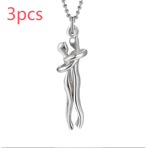 Love Hug Necklace Unisex Couple Jewelry