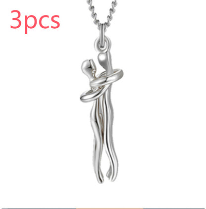 Love Hug Necklace Unisex Couple Jewelry