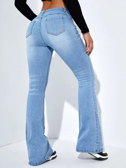 Slim-fit Flared High Waist Jeans