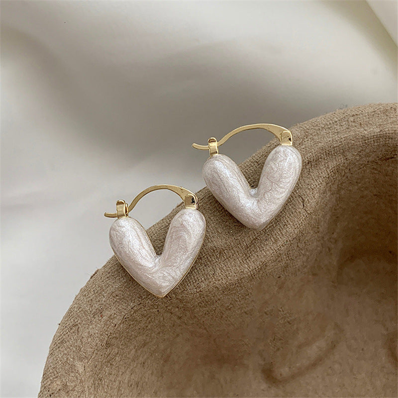 Fashion Jewelry Heart Pendant Drop Earrings