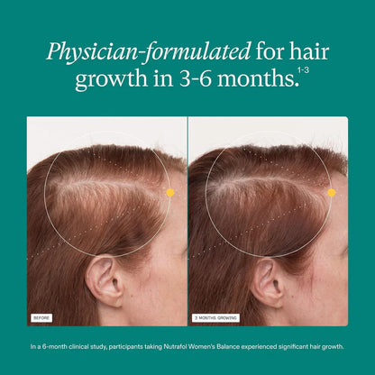 Nutrafol Women’s Balance Hair Growth Supplement – 120 Capsules | Ages 45+ | 1-Month Supply