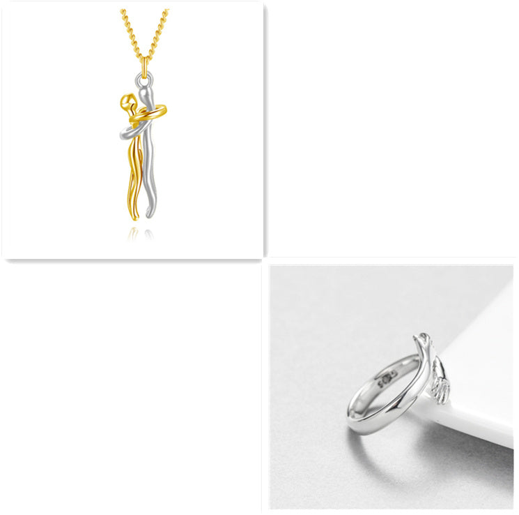 Love Hug Necklace Unisex Couple Jewelry