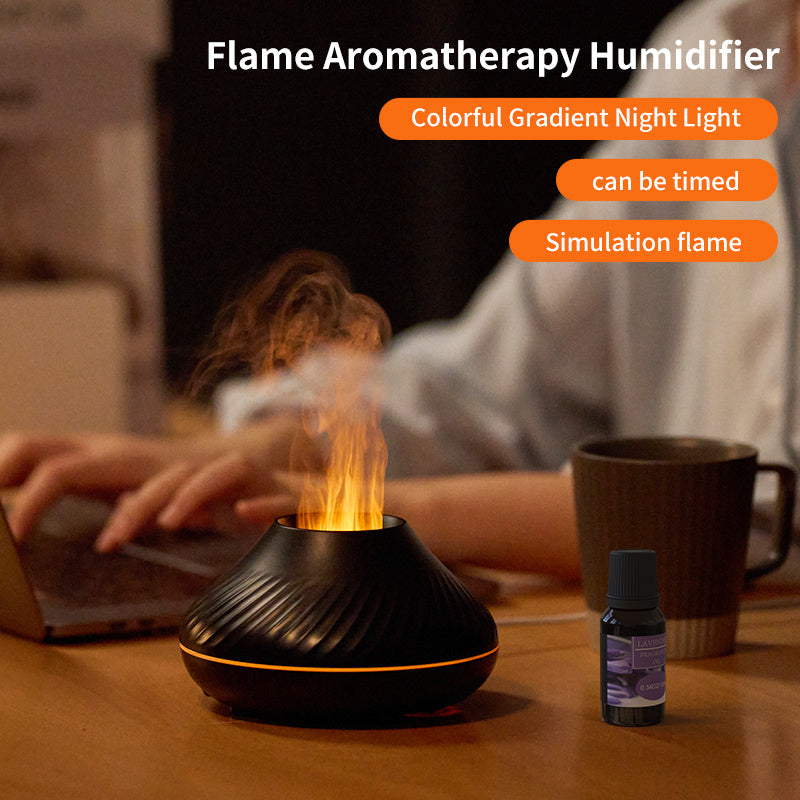 RGB Flame Aroma Humidifier Diffuser