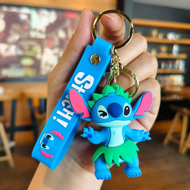 Disney Stitch Keychain - Cute Lilo & Stitch Keyrings, Durable Anime Keychains for Women Men Kids, Multi-Color Gift