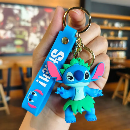 Disney Stitch Keychain - Cute Lilo & Stitch Keyrings, Durable Anime Keychains for Women Men Kids, Multi-Color Gift