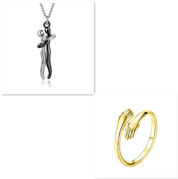 Love Hug Necklace Unisex Couple Jewelry