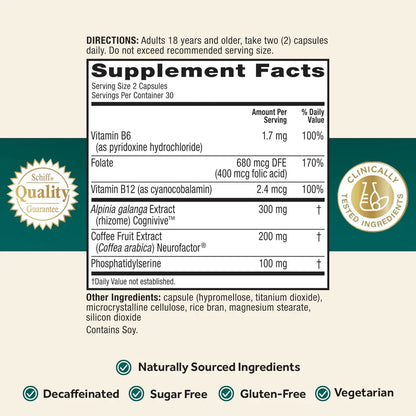 Neuriva Ultra Decaffeinated Brain Supplement – Memory, Focus & Mental Alertness Support (60 Capsules)