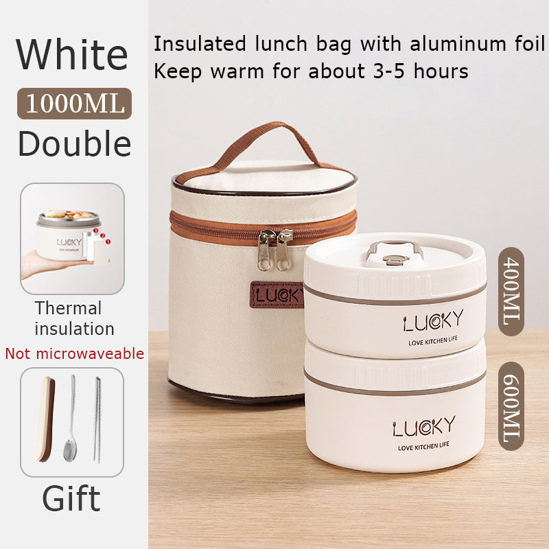 Travel Tote – Multi-Layer Portable Food Container Set for Work Meal Management, with Bag.