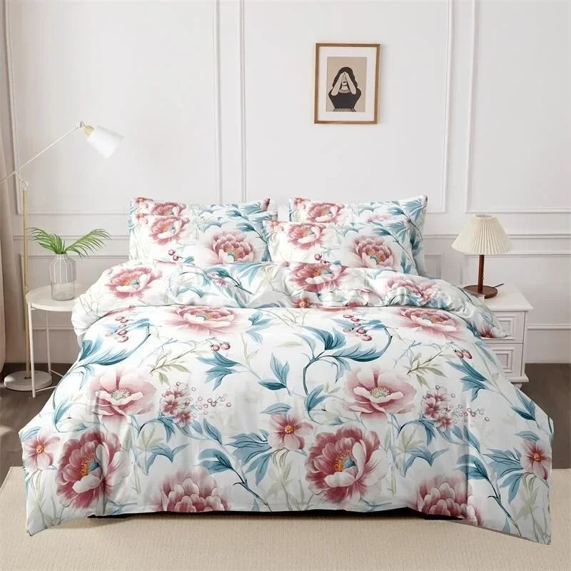 Printed Duvet Cover Pillow Set