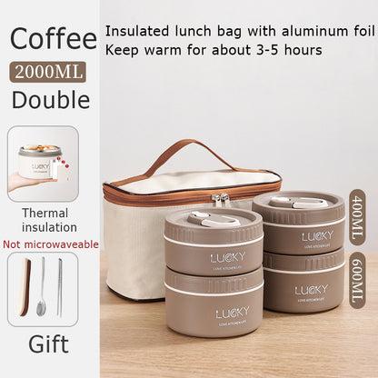 Travel Tote – Multi-Layer Portable Food Container Set for Work Meal Management, with Bag.