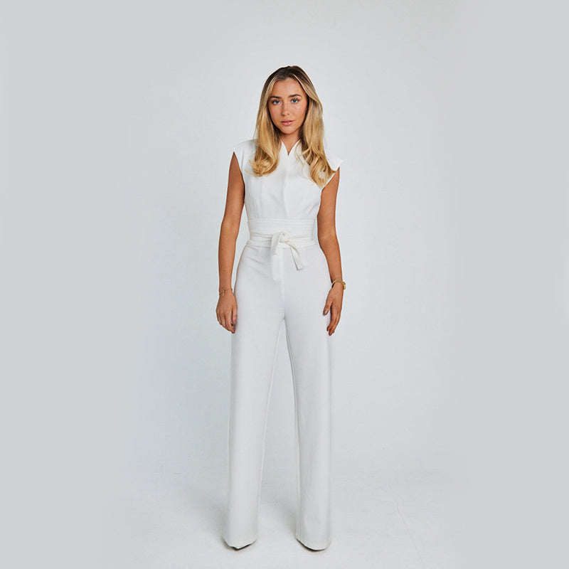 Sleeveless Casual Wide Leg Jumpsuit