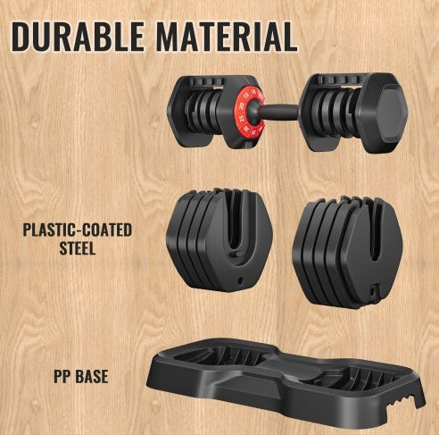 Adjustable 10-in-1 Dumbbell Set