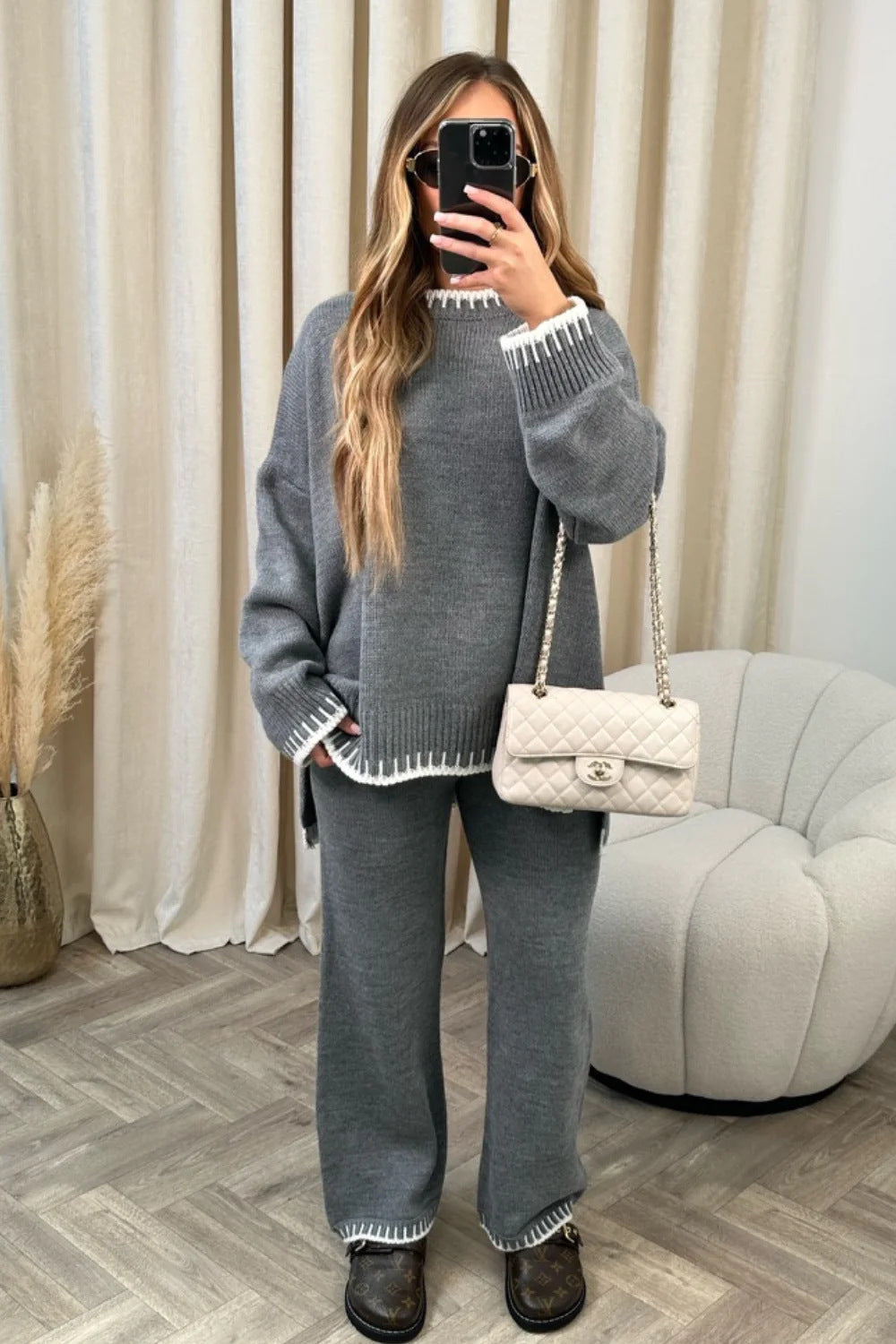 Fashion Pullover Top And Pants Set