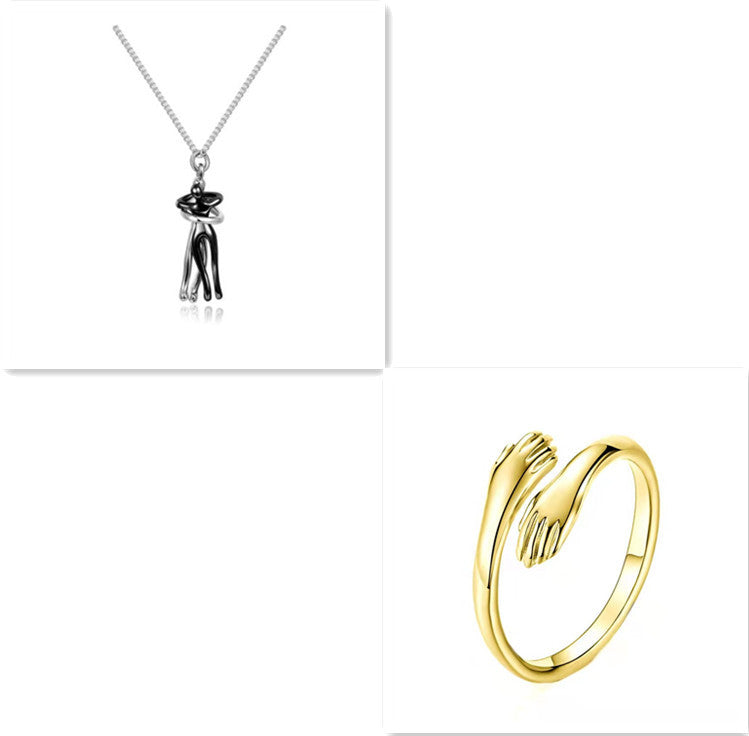 Love Hug Necklace Unisex Couple Jewelry