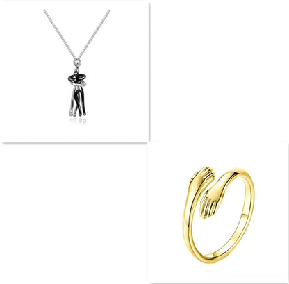 Love Hug Necklace Unisex Couple Jewelry