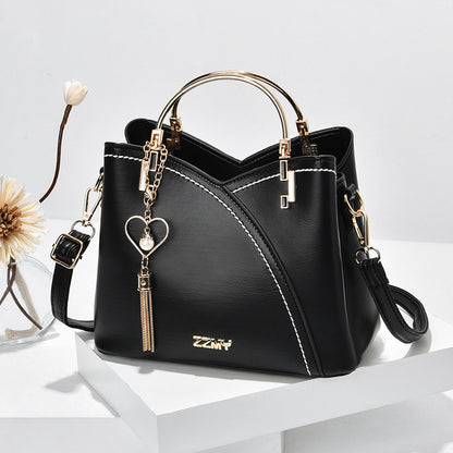 Color Block Tassel Love Bag
