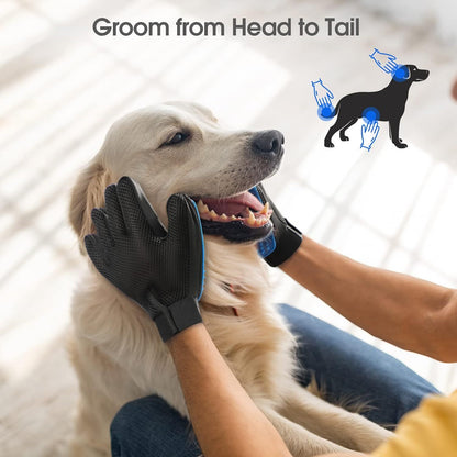 Upgrade Pet Grooming Gloves Mitts