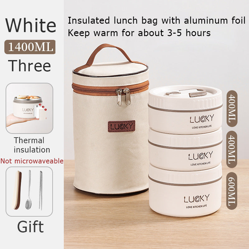 Travel Tote – Multi-Layer Portable Food Container Set for Work Meal Management, with Bag.