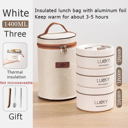 Travel Tote – Multi-Layer Portable Food Container Set for Work Meal Management, with Bag.
