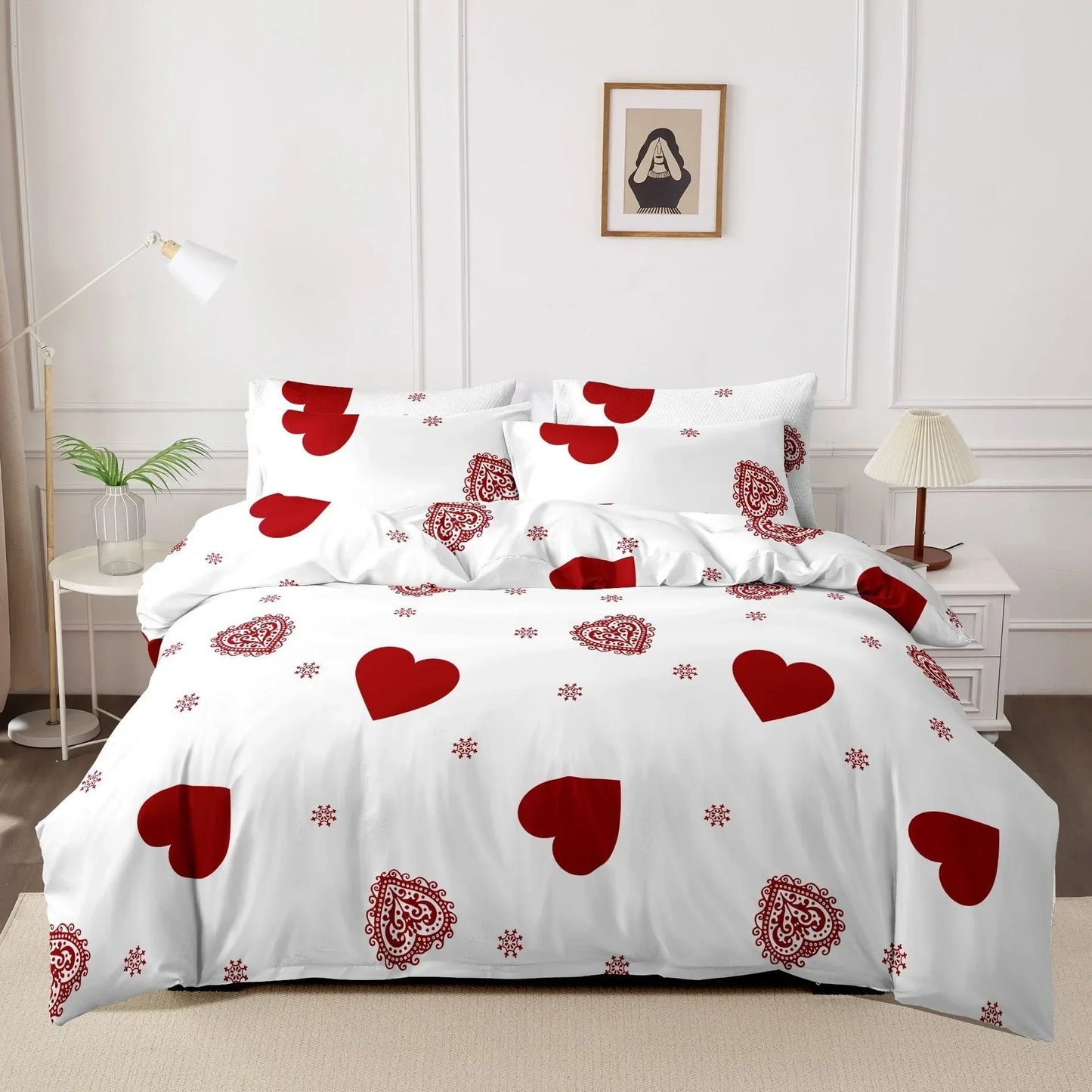 Printed Duvet Cover Pillow Set