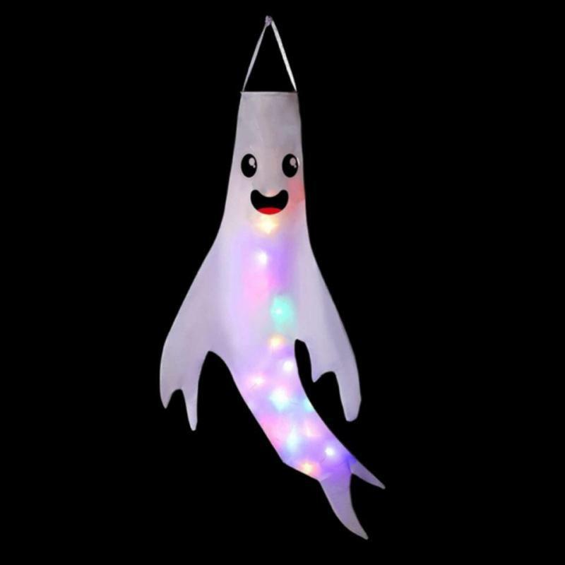 Cross-border Halloween Decoration Ghost Hairdryer LED Light-emitting Ghost Pendant Ghost Festival Hanging Ghost Venue Layout Props