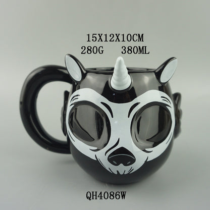 Unicorn Ceramic Coffee Mug Funny Halloween Cartoon Mug Student Cute Gift Cup